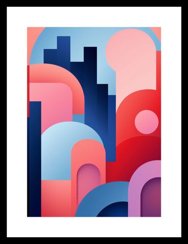 Plakat 21x29,7cm Miasto Kolorów na Arena.pl