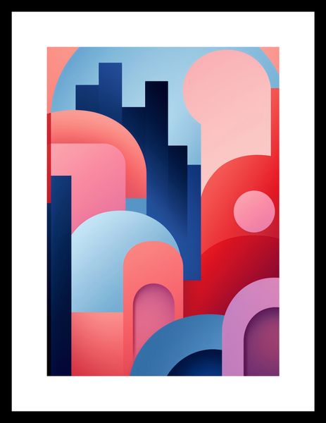 Plakat 21x29,7cm Miasto Kolorów zdjęcie 3