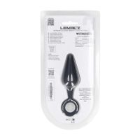 silikonowy korek analny z pętlą levelz m czarny 12 cm