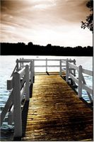 80CM 120 OBRAZ POMOST JEZIOREM ŚCIENNY