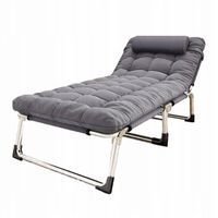 Łóżko polowe turystyczne składane 190x68cm poduszka materac v7