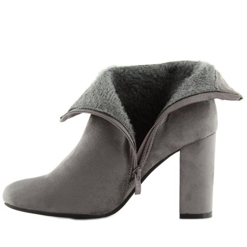 Botki na obcasie szare E5120 L.GREY r.37 na Arena.pl