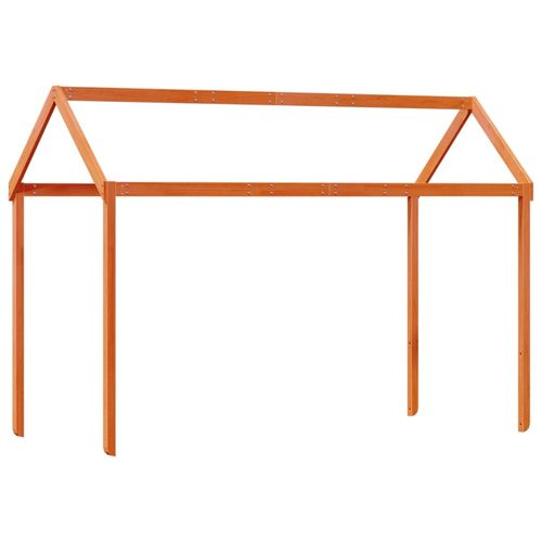 Łóżko z piętrem i daszkiem, woskowy brąz, 80x200 cm na Arena.pl