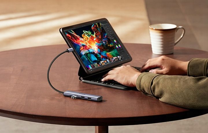 UGREEN ADAPTER ROZDZIELACZ HUB USB C 5W1 5X USB 2.0 3.0 HDMI PD 100W KABEL zdjęcie 5