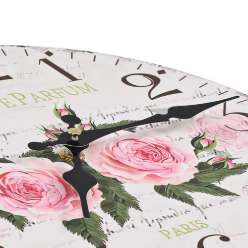 Zegar ścienny w stylu vintage, kwiat, 30 cm na Arena.pl