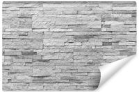 Fototapeta Do Salonu Szary KAMIEŃ Łupek Efekt 3D Abstrakcja 315cm x 210cm