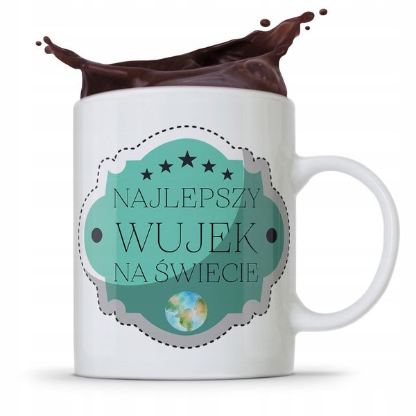 Kubek Prezent Dla Wujka Najlepszy Wujek Na Świecie Z Nadrukiem Ze Zdjęciem zdjęcie 1