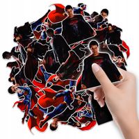 NAKLEJKI ETYKIETY NA ZESZYT NALEPKA Z POSTACIAMI Z SUPERMAN WZORY 6 SZT