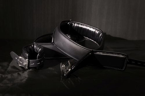 hand and thigh cuffs set   black na Arena.pl