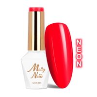 Lakier hybrydowy LED/UV Gel Polish MollyNails Hearts & Kisses Nr 198 Red 8g