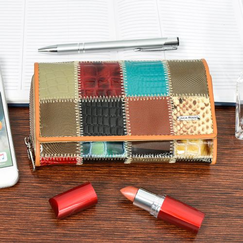 Portfel Damski Skórzany Patchwork Skóra Duży M96 na Arena.pl