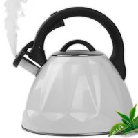 CZAJNIK TRADYCYJNY BIAŁY Z GWIZDKIEM 3L STAL NIERDZEWNA NA INDUKCJE GAZ