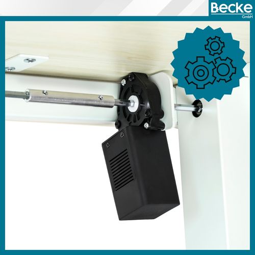 Biurko elektryczne automatyczne regulowane na stojąco 120x60 jasny brąz na Arena.pl