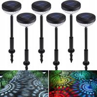 LAMPA SOLARNA LED CZUJNIK ZMIERZCHU LAMPKI SOLARNE OGRODOWE WBIJANE LED