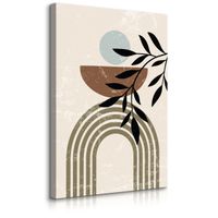 Obraz Na Płótnie Do Salonu Liście Natura Styl Boho Abstrakcja 80cm x 120cm