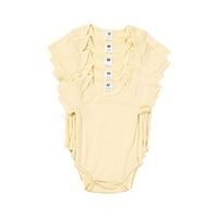 Body dziecięce żółte z krótkim rękawem do sublimacji XL