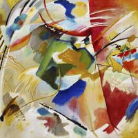 Plakat 90x90cm Painting with Green Center, Wassily Kandinsky