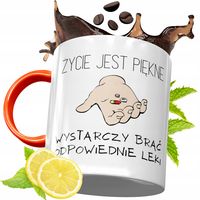 Kubek Pomarańczowy Dla Pielęgniarki Na Prezent Z Nadrukiem Ze Zdjęciem