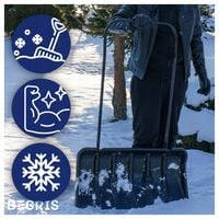 ZGARNIACZ DO ŚNIEGU ZGARNIACZE DO ODŚNIEŻANIA PŁUG RĘCZNY NA KÓŁKACH LOPATA