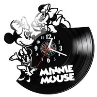 Zegar ścienny z płyty winylowej Myszka Minnie 144.14