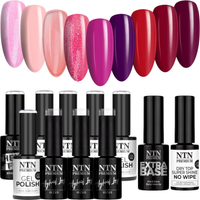 NTN Zestaw 9 kolorów Viral Colors Collection 5g + baza i top GRATIS