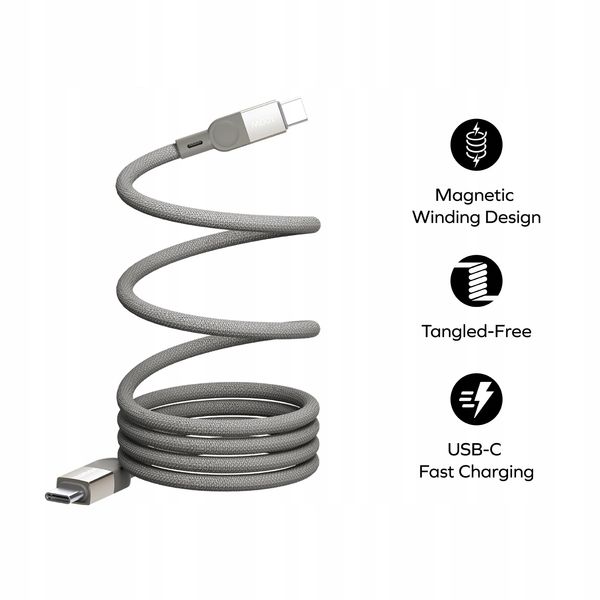 Kabel Momax USB typ C - USB typ C 1 m beżowy zdjęcie 2
