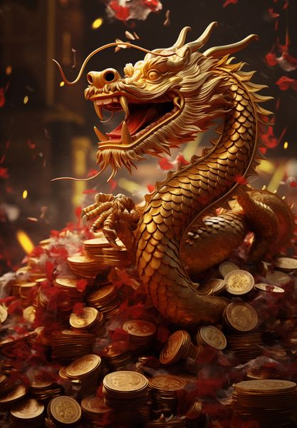 Plakat 68x98cm Smok Bogactwa zdjęcie 1