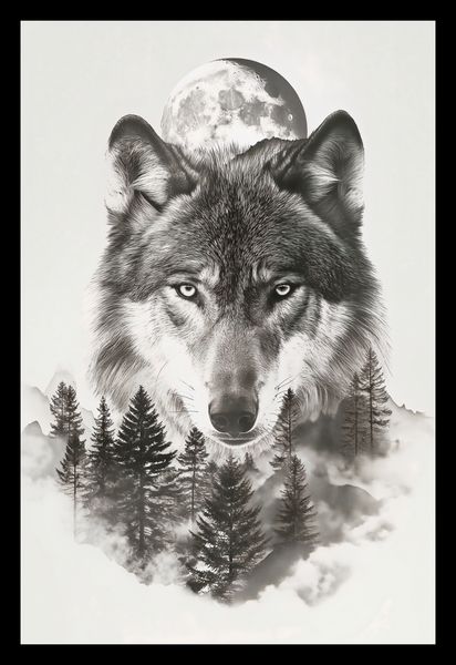 Plakat 20x30cm Wilczy Duch Lasu zdjęcie 2
