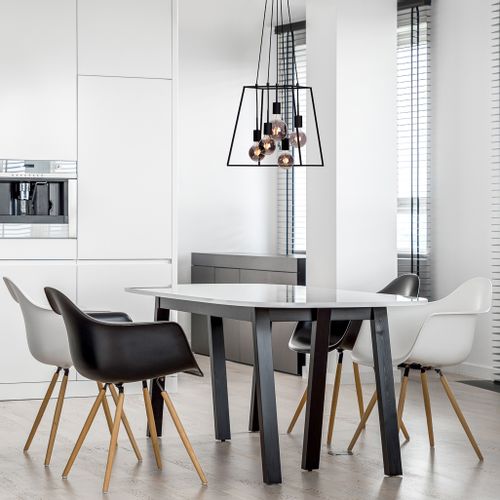 Loftowa LAMPA wisząca ALMODOVI PND-11532-5-BL Italux metalowa OPRAWA zwis klatka czarna na Arena.pl