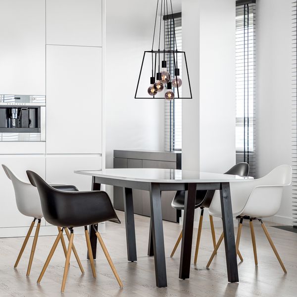 Loftowa LAMPA wisząca ALMODOVI PND-11532-5-BL Italux metalowa OPRAWA zwis klatka czarna zdjęcie 3