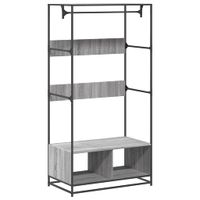 Szafa, szary dąb sonoma, 90x50x180 cm, materiał drewnopochodny