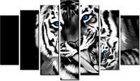 80CM 140CM OBRAZ 7 ELEM TYGRYSY ŚCIENNY