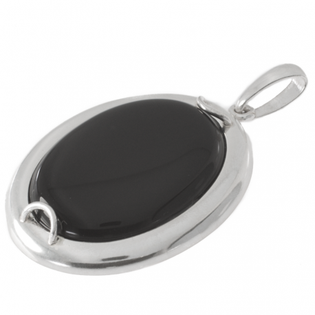 SREBRNY WISIOREK OWAL PIASEK PUSTYNI ONYKS KRZEMIEŃ PRÓBA SREBRA 925 zdjęcie 2