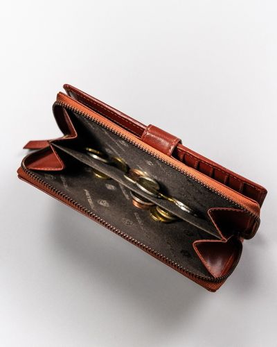 duży, skórzany portfel damski na zamek i zatrzask - peterson na Arena.pl