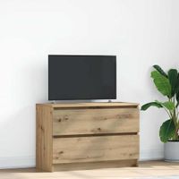Szafka RTV Artisan Oak 80x35x54 cm Drewno klejone