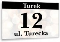 Tabliczka Tablica ADRESOWA ALUMINIOWA Numer domu posesji cyfry ulica 30x20