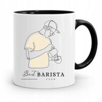 Dla Baristy Baristki Kawiarki Kubek Czarny Prezent Z Nadrukiem Ze Zdjęciem