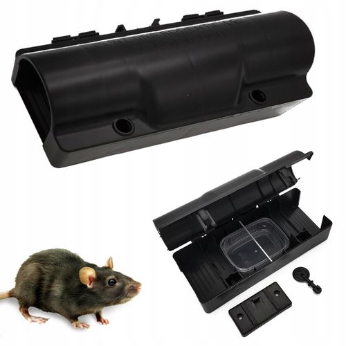 Karmnik deratyzacyjny TUNEL na szczury i myszy + ADAPTER DO ŚCIANY 4 na Arena.pl