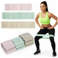 Gumy oporowe do ćwiczeń zestaw 3 szt. taśmy fitness do rehabilitacji opór 3-31 kg