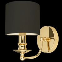 Abażurowa lampa ścienna Abu Dhabi W01940AU czarna złota