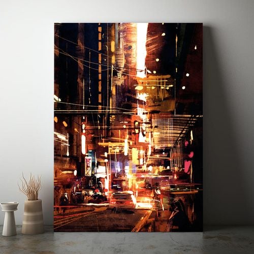 Obraz na płótnie miasto abstrakcja 70x100 cm na Arena.pl