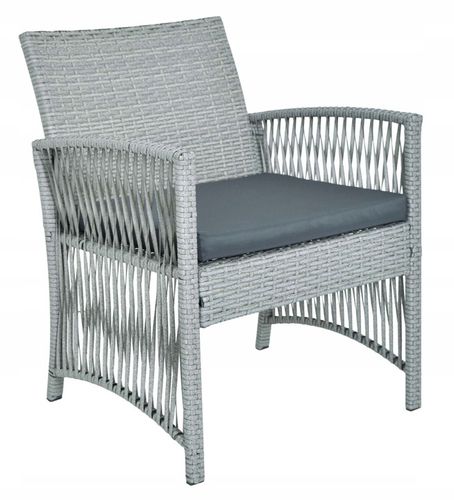 ZESTAW MEBLI OGRODOWYCH Z TECHNORATTANU RATTAN SOFA FOTELE STOLIK NA OGRÓD na Arena.pl