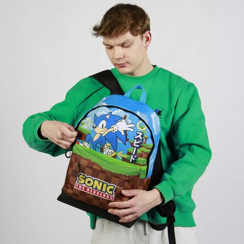 Plecak szkolny Sonic Greenhill Wielokolorowy 31 x 18 x 44 cm na Arena.pl