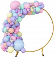 STELAŻ STOJAK KOŁO OBRĘCZ NA BALONY METAL ZŁOTY 2M ŚLUB ŚCIANKA HALLOWEEN