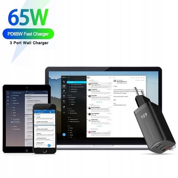 Ładowarka Sieciowa Feegar 65W Do Iphone X 11 12 13 zdjęcie 3