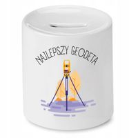 Skarbonka Dla Geodety Najlepszy Geodeta Prezent Z Nadrukiem Ze Zdjęciem