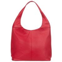 VERA PELLE torebka damska skórzana worek na ramię V708 czerwona