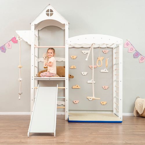 domowy plac zabaw Castle - biały-pastel na Arena.pl