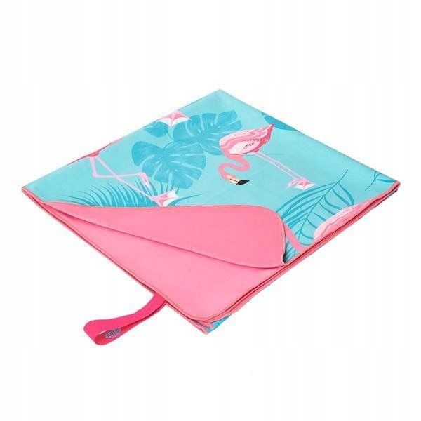 FLAMING RĘCZNIK Z MIKROFIBRY 160X80 cm NILS CAMP na plażę piknik urlop zdjęcie 7