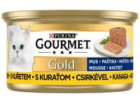 Pyszna karma dla kota z dodatkiem witamin Gourmet Gold Mus z Kurczakiem 85g